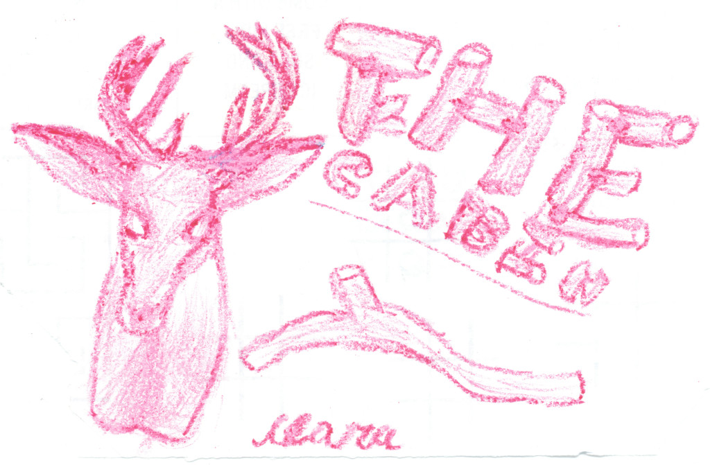 Clara's painting created while we waited for dinner